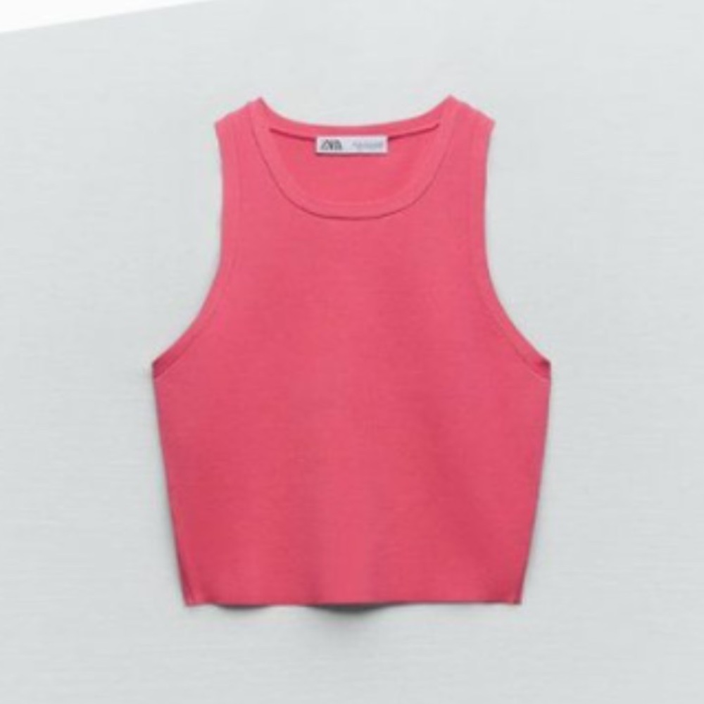 NWOT Zara Pink Cropped Top; Women’s M - Picture 2 of 7